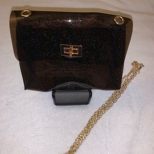 Black Glitter Jelly Bag